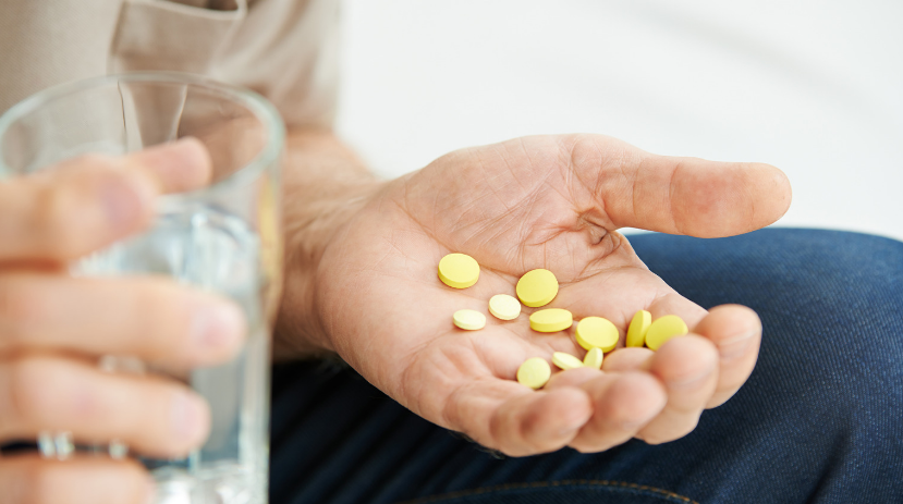 Elderly taking medication